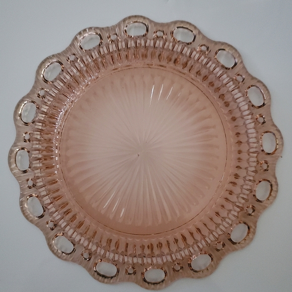 1930s "Lace Edge Pink" AKA "Old Colony" Ribbed Bowl by Anchor Hocking - Picture 11 of 13